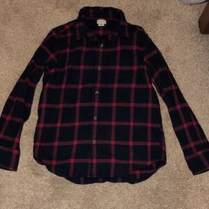 Crewcuts Red and Black Plaid Button-Down Shirt